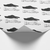 Handsilhouette Ente Geschenkpapier (Ecke)
