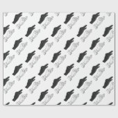 Handsilhouette Ente Geschenkpapier (Flach)
