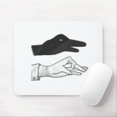 Handsilhouette Ente Mousepad (Mit Mouse)