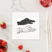 Handsilhouette Ente Serviette (Beispiel)
