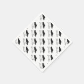 Handsilhouette Ente Serviette (Ecke)