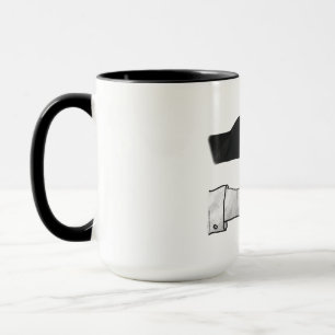 Handsilhouette Ente Tasse
