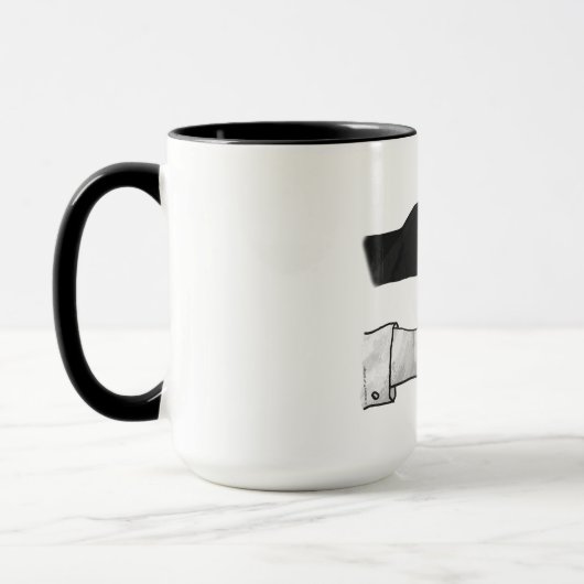 Handsilhouette Ente Tasse (Links)