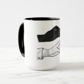 Handsilhouette Ente Tasse (Vorderseite Links)