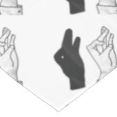 Handsilhouette Ente Tischdecke (Schrägansicht)