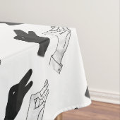 Handsilhouette Ente Tischdecke (Beispiel)