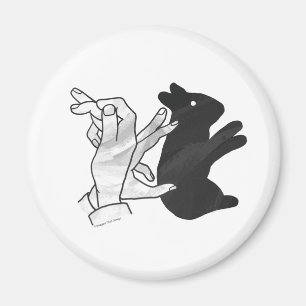 Handsilhouette Hase Magnet