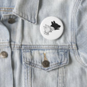 Handsilhouette Hund Button (Beispiel)
