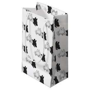 Handsilhouette Hund Kleine Geschenktüte