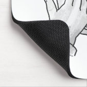 Handsilhouette Hund Mousepad (Ecke)