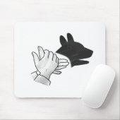 Handsilhouette Hund Mousepad (Mit Mouse)