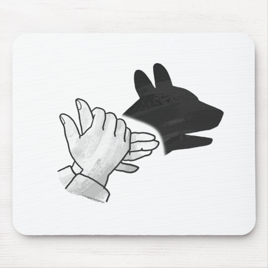 Handsilhouette Hund Mousepad (Vorne)
