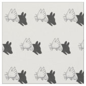 Handsilhouette Hund Stoff (Nahaufnahme)