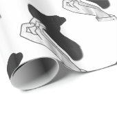 Handsilhouette Kamel Geschenkpapier (Rolleneckpunkt)