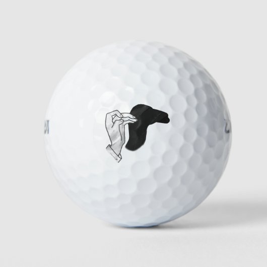 Handsilhouette Kamel Golfball (Vorderseite)