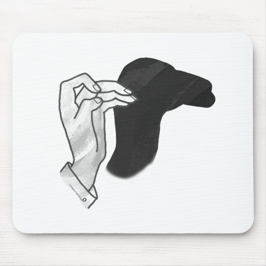 Handsilhouette Kamel Mousepad (Vorne)