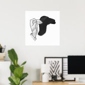 Handsilhouette Kamel Poster (Heimbüro)