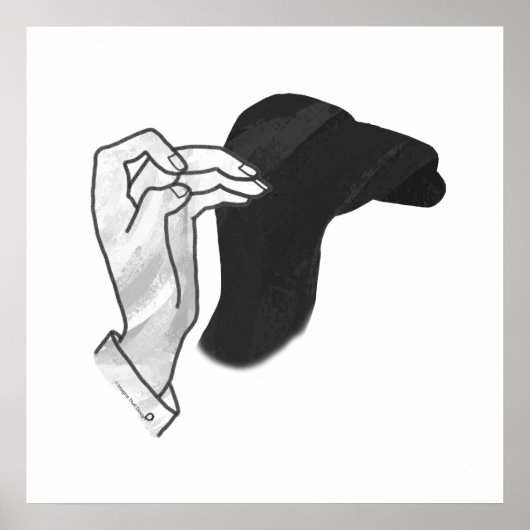 Handsilhouette Kamel Poster (Vorne)