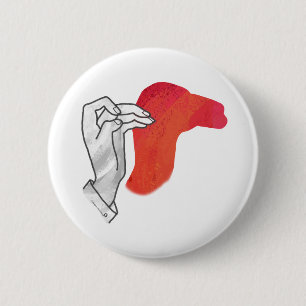 Handsilhouette Kamel Rot Button