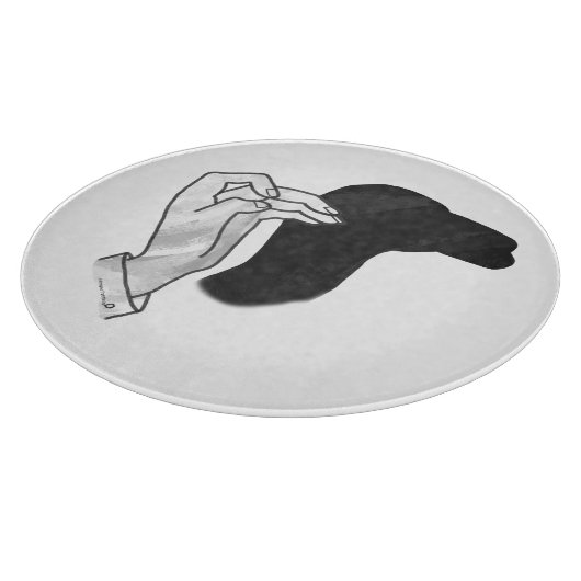 Handsilhouette Kamel Schneidebrett (Ecke)