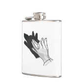 Handsilhouette Wolf Flachmann (Links)