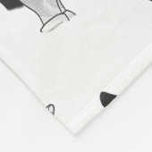 Handsilhouette Wolf Fleecedecke (Ecke)