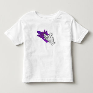 Handsilhouette Wolf Purpur Kleinkind T-shirt
