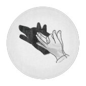 Handsilhouette Wolf Schneidebrett (Vorderseite)