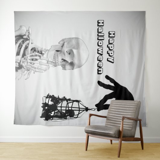 Handskeleton Halloween Background Wandteppich (Beispiel (Horizontal))