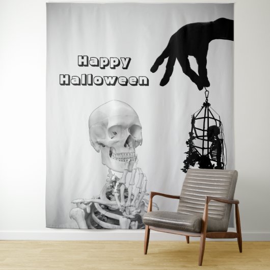 Handskeleton Halloween Background Wandteppich (Beispiel)