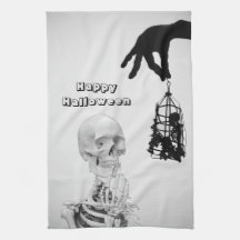 Handskeleton Halloween Küchentücher