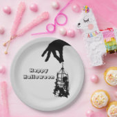 Handskelett Halloween-Papierteller Pappteller (Party)