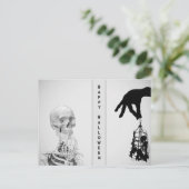 Handskelett Halloween Postkarte (Stehend Vorderseite)