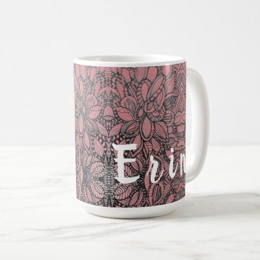 Handskizze Design Personalisierte Kaffee-Tasse Kaffeetasse (VorderseiteRechts)