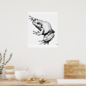 Handskizze von Frog in Ukiyo-E Art Poster (Küche)