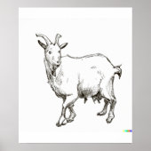 Handskizze von Schafen in Ukiyo-E Art Poster (Vorne)