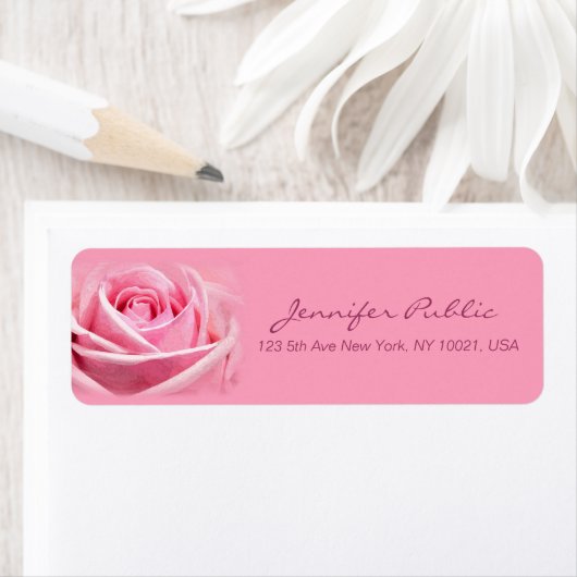 Handskript Elegante Wasserfarbe Rosa Vorlage (Insitu)