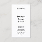 Handskript-Schriftart Schwarz-weißer Vintager Retr Visitenkarte (Rückseite)