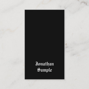 Handskript-Schriftart Schwarz-weißer Vintager Retr Visitenkarte