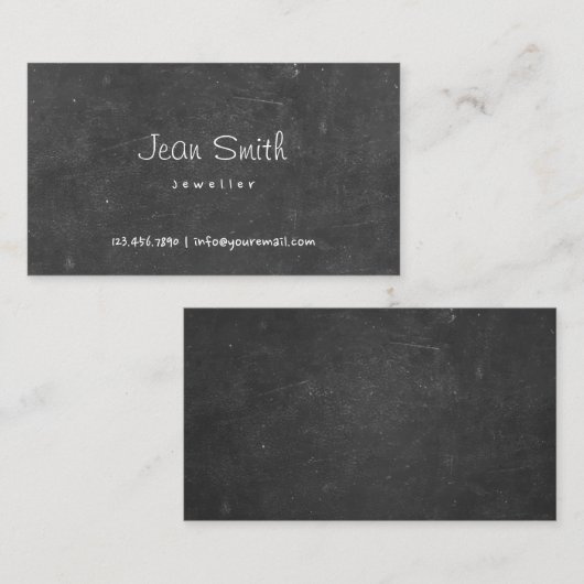 Handskript-Tafel-Schmuck-Visitenkarte Visitenkarte (Vorne/Hinten)