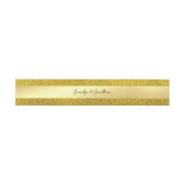 Handskript-Text-elegante GoldGlitzer-Schablone Einladungsbanderole (Flach)