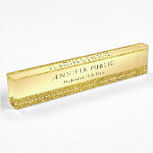 Handskript-Text-elegante GoldGlitzer-Schablone Namensplakette