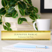 Handskript-Text-elegante GoldGlitzer-Schablone Namensplakette