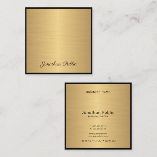 Handskript-Text-modernes bezauberndes Quadratische Visitenkarte (Vorne/Hinten)