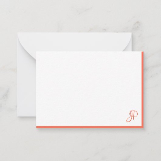 Handskriptmonogramm-Elegante Einfache Vorlage (Rückseite)