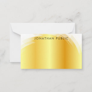 Handskriptmonogramm-Elegante Imitate Gold-Vorlage Mitteilungskarte