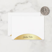 Handskriptmonogramm-Template-Imitate Gold-Elegant Mitteilungskarte (Vorderseite/Rückseite Beispiel)