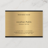 Handskripttext Moderner Glamour Gold Chic Luxus Visitenkarte (Rückseite)