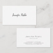 Handskriptvorlage Trendy Minimalistisch Moderne Ni Visitenkarte (Vorne/Hinten)