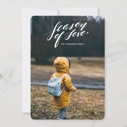 Handskriptzeit der Liebe Feiertagskarte (Vorderseite)